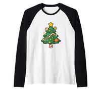 Albero di Natale Candy con Stella Maglia con Maniche Raglan