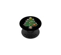 Albero di Natale Candy con stella PopSockets PopGrip Adesivo