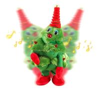 Albero di Natale cantante, Afenau, 40 cm, albero di Natale danzante con luci, registrazione di apprendimento a parlare con albero di Natale cantante per bambini