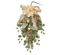 Albero di Natale capovolto pre-illuminato, decorazione artificiale a forma | Lunga durata e materiale resistente per decorazioni fai-da-te, ideale per pareti porte e finestre