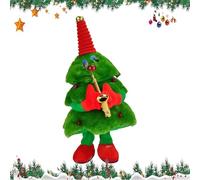 Albero di Natale che canta e balla - Giocattolo per le vacanze da 15 pollici | Decorazione in peluche - Ornamento musicale animato per la decorazione della casa - Divertente accessorio nataliz