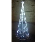 Albero di Natale con 576 luci a basso consumo e flash H200 Cm con puntale (BIANCO FREDDO)