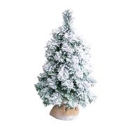 Albero di Natale con copertura di neve, 50 cm, per aggiungere decorazioni stagionali a scrivanie, scaffali o uffici, con PVC