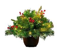 Albero di Natale con luce - alberi di Natalle | Piante di alberi di Nataale 15,7 x 17,7 pollici con patch a tre gambe | Filler della batteria per eventi, terrazze, celebrazioni