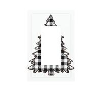 Albero di Natale con motivi a griglie, interruttore della luce, piastra da parete, copertura per piastra frontale a bilanciere singolo, 1 banda, decoratore, copertine per presa per casa, cucina