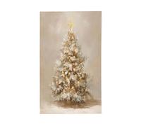 Albero di Natale con ornamento dorato bandiere vintage per la casa da cortile, 9 x 1,5 m, striscione di auguri con occhielli per interni ed esterni, decorazioni per la casa