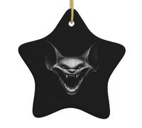 Albero di Natale con pipistrello che ride in ceramica da appendere decorazioni natalizie ideali progetti artigianali per decorare e appendere