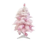 Albero di Natale con piume finte da 45 cm, da tavolo, for un nuovo, felice regalo, decorazione for la casa(Roze)