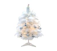 Albero di Natale con piume finte da 45 cm, da tavolo, for un nuovo, felice regalo, decorazione for la casa(Wit)