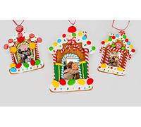 Albero di Natale da appendere decorato con canna di caramella personalizza cornice per foto albero di Natale decorazione della casa ornamenti set 12 pezzi