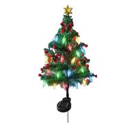 Albero di Natale da Esterno ad Energia Solare LED Rosso Arco Frutta Impermeabile