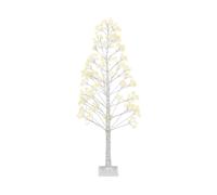 Albero di Natale da esterno bianco con LED 180 cm BALINI