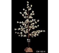 ALBERO DI NATALE DA INTERNO CM 160 H CON 117 PALLINE E STELLE LUMINOSE A LED