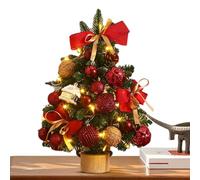 Albero di Natale da scrivania con luci, albero di Natale da tavolo,Albero artificiale di piccole decorazioni | albero di Natale da scrivania con luci a LED, ornamenti per albero di pin