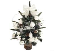 Albero di Natale da scrivania con materiali fai da te per decorazione personale delle vacanze, albero in PE di piccole dimensioni per un facile montaggio e conservazione (D)