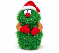 Avilia Albero di Natale che Balla con Musica, 32 cm, Cappello Natalizio | Albero di Natale danzante e musicale in tessuto, 6 melodie, si attiva premendo il guanto, occhi e naso a pompon, a pile