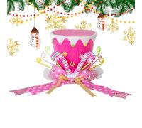 Albero di Natale - Decorazioni da tavola per feste, cappello da festa, ornamento da tavola in feltro, design decorativo a forma di canna da zucchero da 450 g, ideale per l'ufficio e la stanza padrona