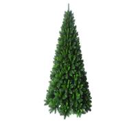 ALBERO DI NATALE DECORAZIONI NATALIZIE ADDOBBI 210 FOLTO SLIM VERDE CON BASE