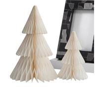 Albero di Natale di carta,Albero di Natale di carta | albero di decorativo per | 2 centrotavola moderni con alberi di 3D, decorazioni per la casa vacanze con mensola multistrato