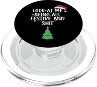 Albero di Natale divertente "Look at Me Being All Festive and Shiit" PopSockets PopGrip per MagSafe