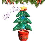 Albero di Natale elettrico, giocattoli di musica da ballo: canto, decorazione natalizia luminosa, bambola animata | Decorazione stagionale per stanze, ringraziamento, festa di compleanno