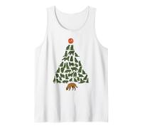 Albero di Natale Fatto di procioni Amante del Natale Canotta