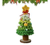 Albero Di Natale Finto,Albero Di Natale All'uncinetto A 7 Strati Con Gradiente Di Colori | Mini Da Tavolo Decorazioni per Auto per Casa Ufficio Appartamento - Regalo Madre Ufficio Interni