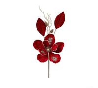 Albero di Natale finto con paillettes decorative per l'uso in ghirlande natalizie, mazzi e centrotavola (rosso)