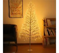 Albero di Natale floccato illuminato artificiale da 1,8 m con rami scintillanti con luce bianca calda a 392 LED, adatto for festival, decorazioni natalizie