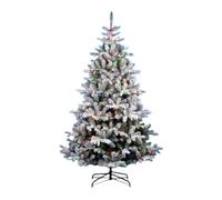 ALBERO DI NATALE FLOCCATO MOD. PINE 210CM CON LED RGB