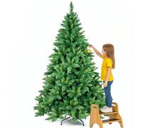 Albero di Natale Foltissimo 1256 Rami a Innesto, Decorazione Natalizia Molto Folta, Punte Bianche e Base a Croce, Addobbo Natalizio Molto Pieno (Verde Canberra, 210 cm) L'albero di Natale modello Canb