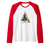 Albero di Natale, Gatto, Carino, Gattino Maglia con Maniche Raglan
