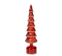 ALBERO DI NATALE GIREVOLE IN VETRO ROSSO