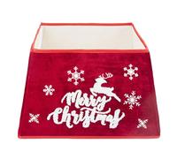 Albero di Natale Gonna Pieghevole Scatola Stile Rosso Merry Christmas