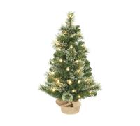 Albero di Natale HOMCOM IT83C-140V00GN - Illuminato, 35 LED, 68 punte, Timer, 60 cm