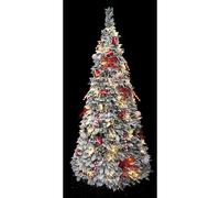 Albero di Natale Home ESPRIT Bianco Rosso PVC Nevoso