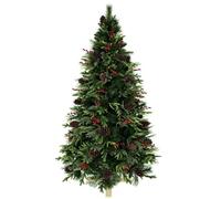 Albero di Natale Home ESPRIT Rosso Verde PVC 129 X 129 X 240 CM