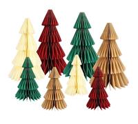 Albero Di Natale In Cartone - Decorazioni Per La Casa A 4 Colori | Alberi Di Natale Di Carta 3D - Per Inverno Cucina Ufficio Stanza Fattoria Mensola Del Scale Portico Appartamento