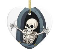 Albero di Natale in ceramica appeso amore ornamento YYHWHJDE scheletro strisciare fuori dalla tomba stampe può aggiungere un tocco romantico a festival o feste