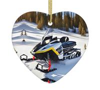 Albero di Natale in ceramica appeso Love Ornament YYHWHJDE Advanced Snowmobile stampe possono aggiungere un tocco romantico a festival o feste