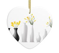 Albero di Natale in ceramica appeso Love Pendant WHJSSF Pile di vasi Modello Progettato specificamente per le vacanze 7,9 x 7,9 cm