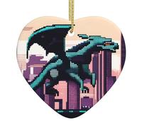 Albero di Natale in ceramica appeso Love Pendant YYHHAOFA Dragon In The City Picture Decoration centri commerciali, supermercati, negozi