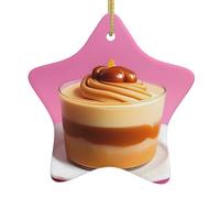 Albero di Natale in ceramica appeso stella ornamento HJFCZH caramello pudding stampa può aggiungere un tocco romantico a festival o feste