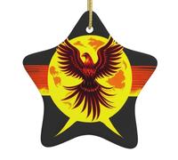 Albero di Natale in ceramica appeso stella ornamento HJFCZH Phoenix in The Fire stampa può aggiungere un tocco romantico a festival o feste