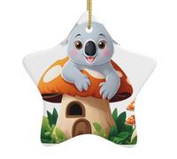 Albero di Natale in ceramica appeso stella ornamento WHJSHOP Koala in The Mushroom House stampe può aggiungere un tocco romantico a festival o feste