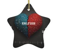 Albero di Natale in ceramica appeso stella ornamento WHJSHOP L'equazione dell'amore modello per da Home Decor display commerciali