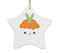 Albero di Natale in ceramica appeso stella ornamento WHJSSF Carota Bunny Pudding immagine può aggiungere un tocco romantico a festival o feste