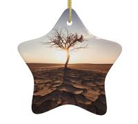 Albero di Natale in ceramica appeso stella ornamento WHJSSF Dead Tree in the Desert Picture può aggiungere un tocco romantico a festival o feste