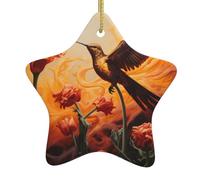 Albero di Natale in ceramica appeso stella ornamento WHJSSF The Phoenix Bird in The Spark Picture può aggiungere un tocco romantico a festival o feste