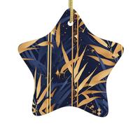 Albero di Natale in ceramica da appendere a forma di stella, ornamento WHJDPP The Old Hollywood, stampe per la decorazione della casa display commerciali